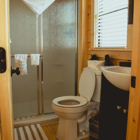 interior of cabin bathroom